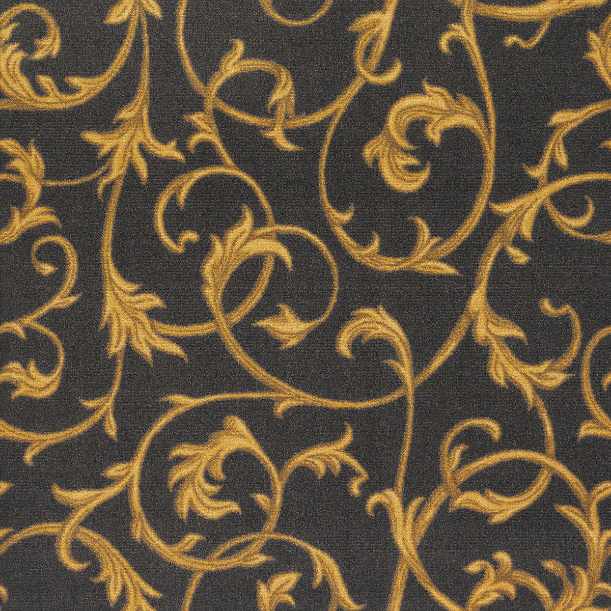 Acanthus home theater carpet in Brown — pattern detail, 13'6 inch broadloom