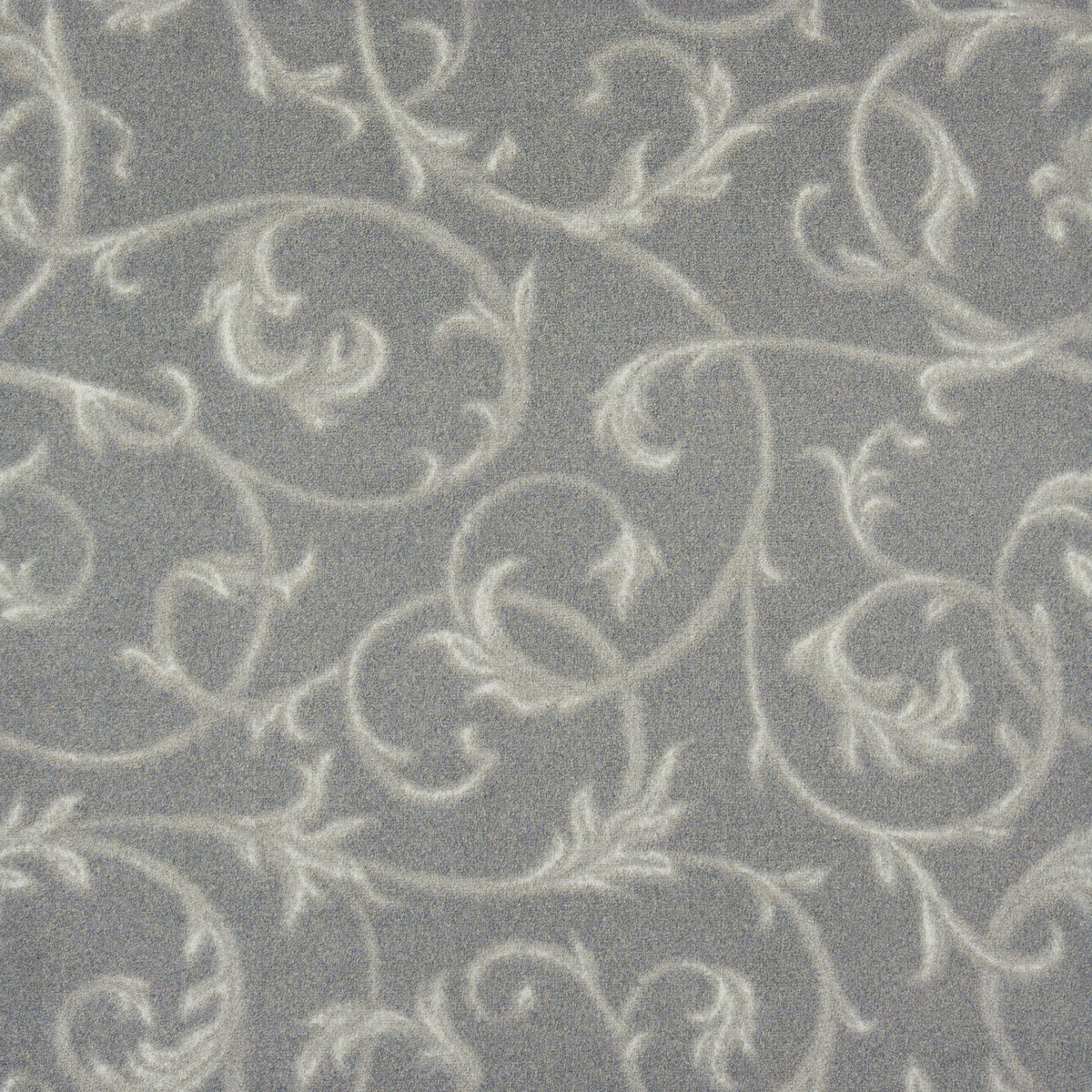 Acanthus home theater carpet in Pebbles — pattern detail, 13'6 inch broadloom