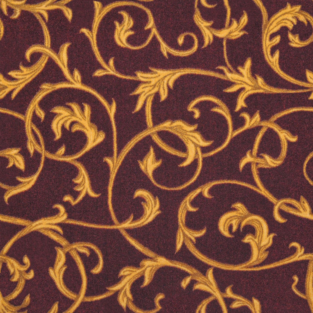 Acanthus carpet in Burgundy — full 40.5 inch pattern repeat