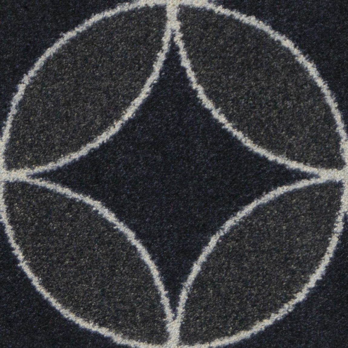Eclipse carpet in Charcoal — full 13.5 inch pattern repeat