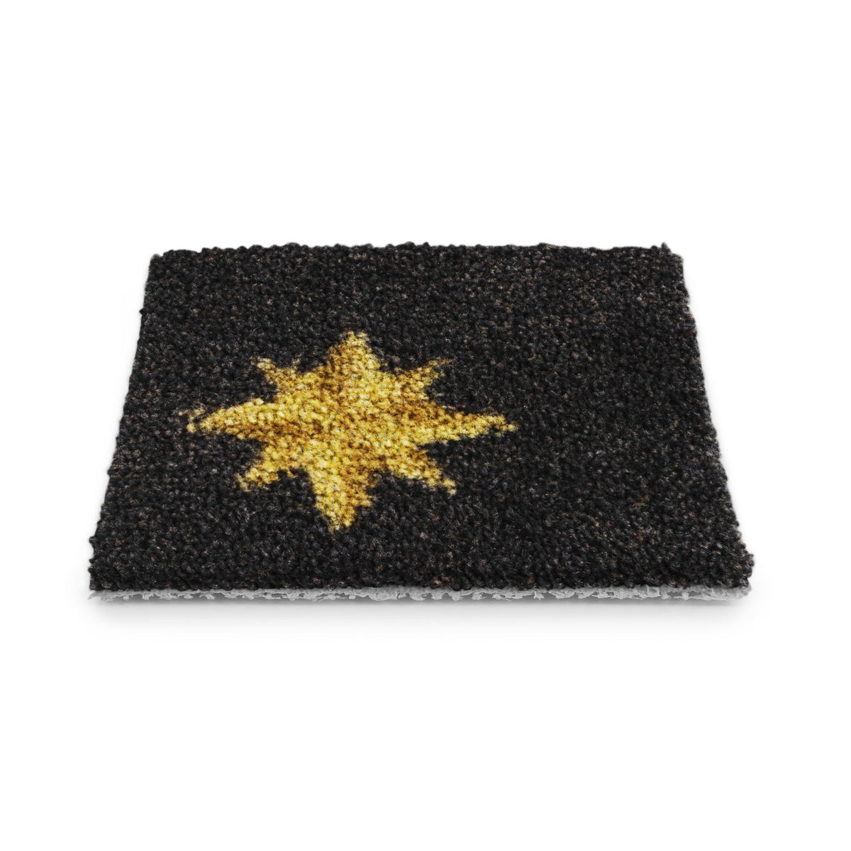 Walk of Fame carpet in Brown — close-up of star motif and cut pile